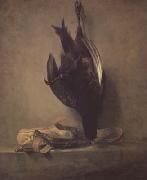 Jean Baptiste Simeon Chardin Still Life with Dead Pheasant and Hunting Bag (mk14) France oil painting artist